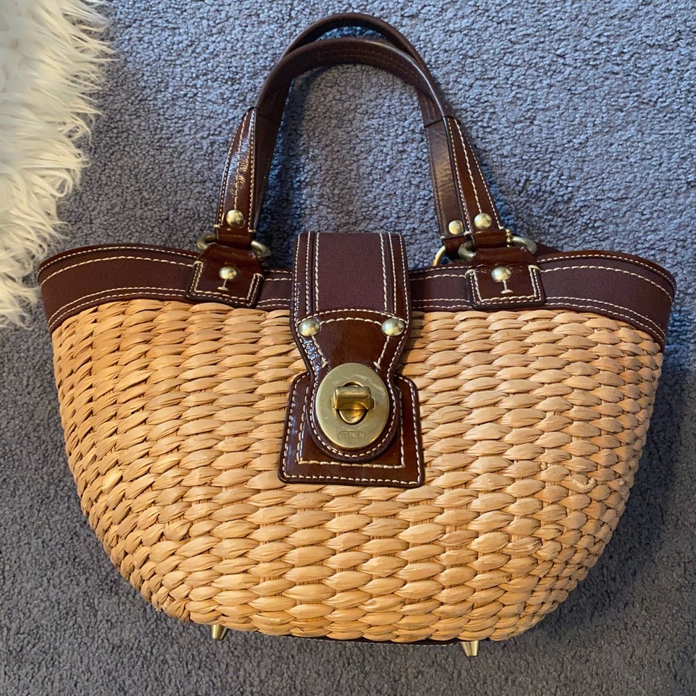 Coach 10728 summer straw bag